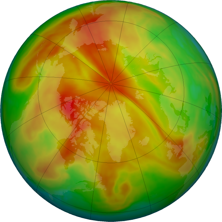 Arctic ozone map for 31 March 2022